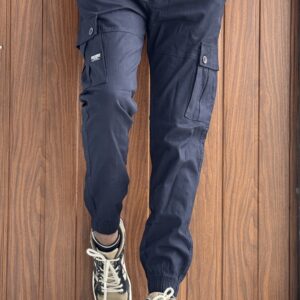 LINEN CARGO(NAVY BLUE)