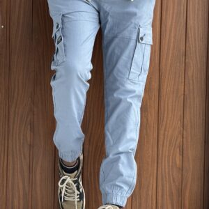 LINEN CARGO(BLUE)