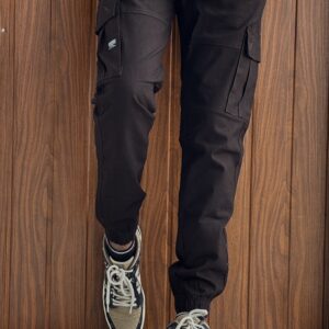 LINEN CARGO(DARK BROWN)