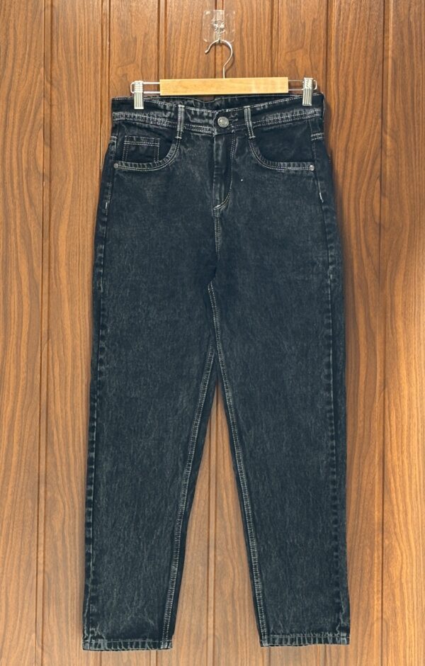 MOM FIT PANT (ACIDWASH BLACK)