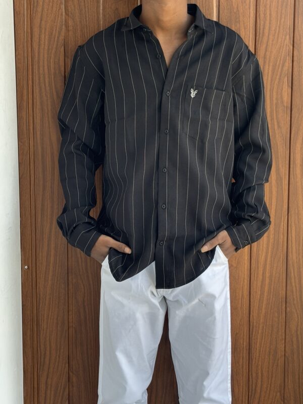 STRIPED SHIRT(BLACK)