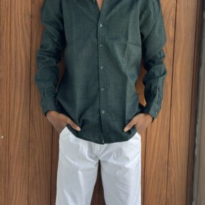 LINEN SHIRT(TEAL)