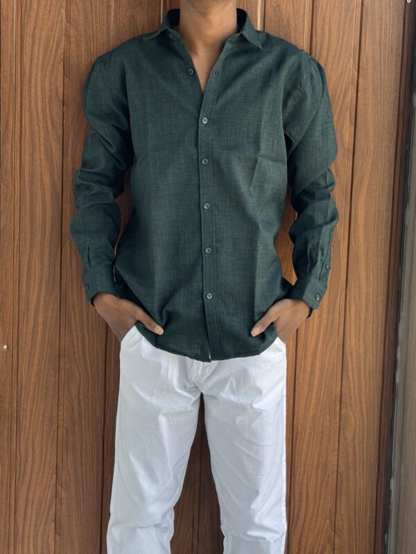 LINEN SHIRT(TEAL)