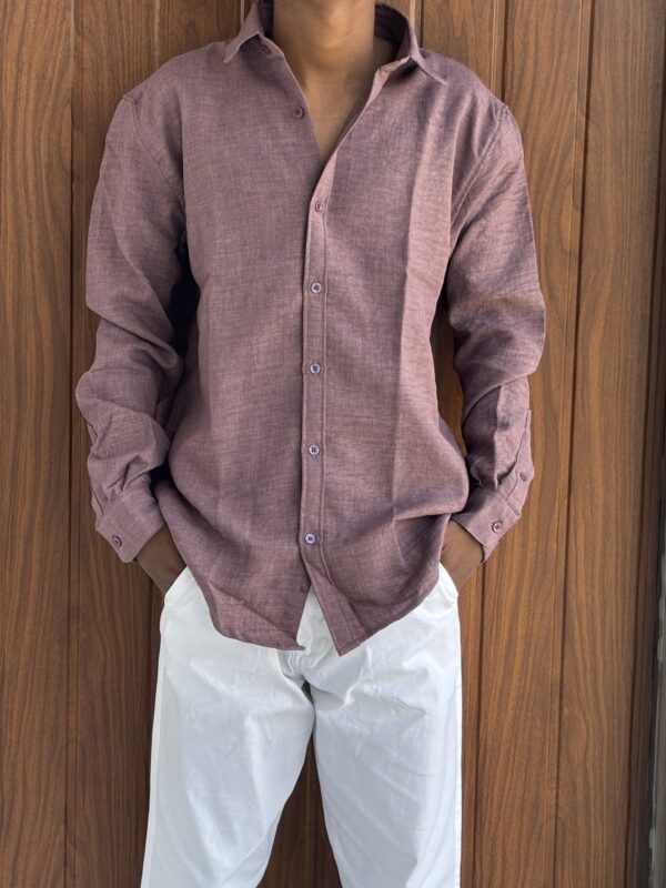 LINEN SHIRT(LAVENDER)