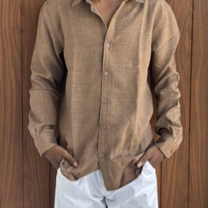LINEN SHIRT(BROWN)