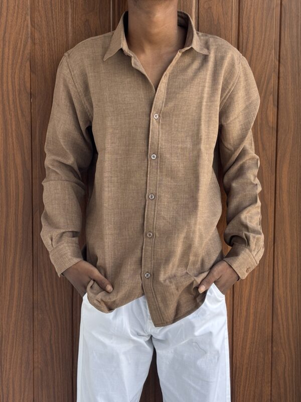 LINEN SHIRT(BROWN)