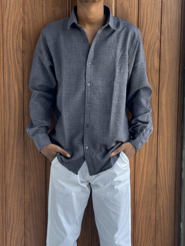 LINEN SHIRT(GREY)