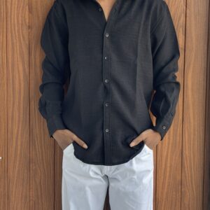 LINEN SHIRT(BLACK)