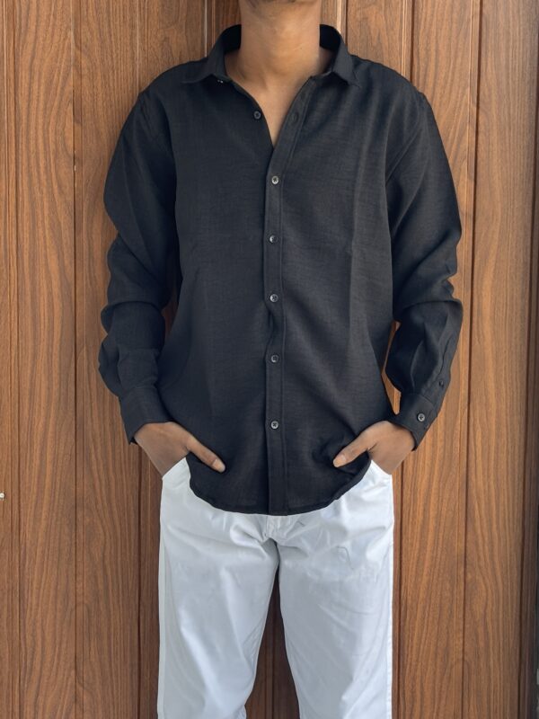 LINEN SHIRT(BLACK)