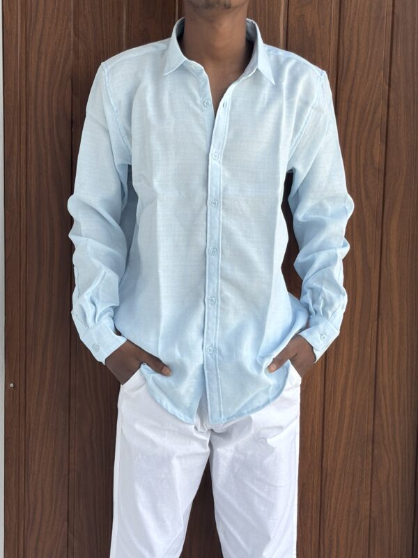 LINEN SHIRT(SKY BULE)
