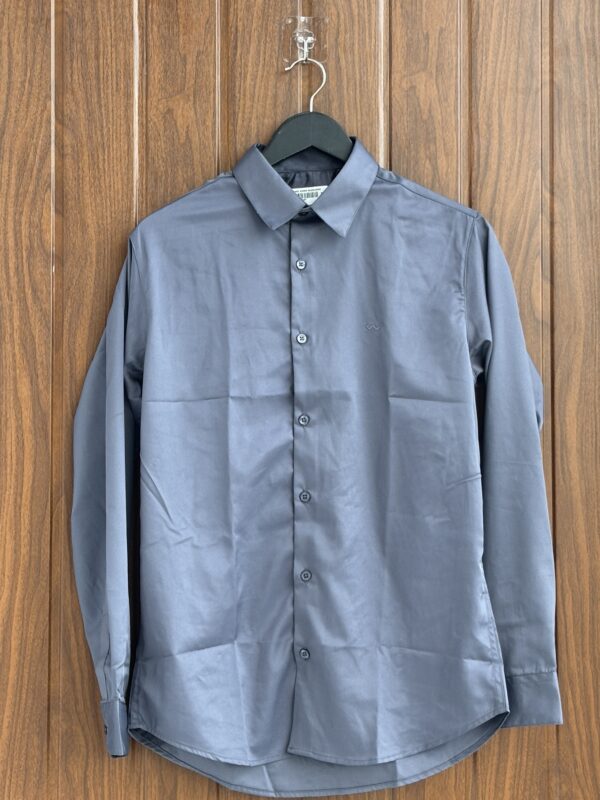 SATIN SHIRT(GREY)