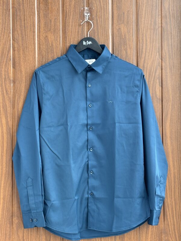 SATIN SHIRT(DARK BLUE)