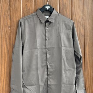 SATIN SHIRT(DARK BROWN)
