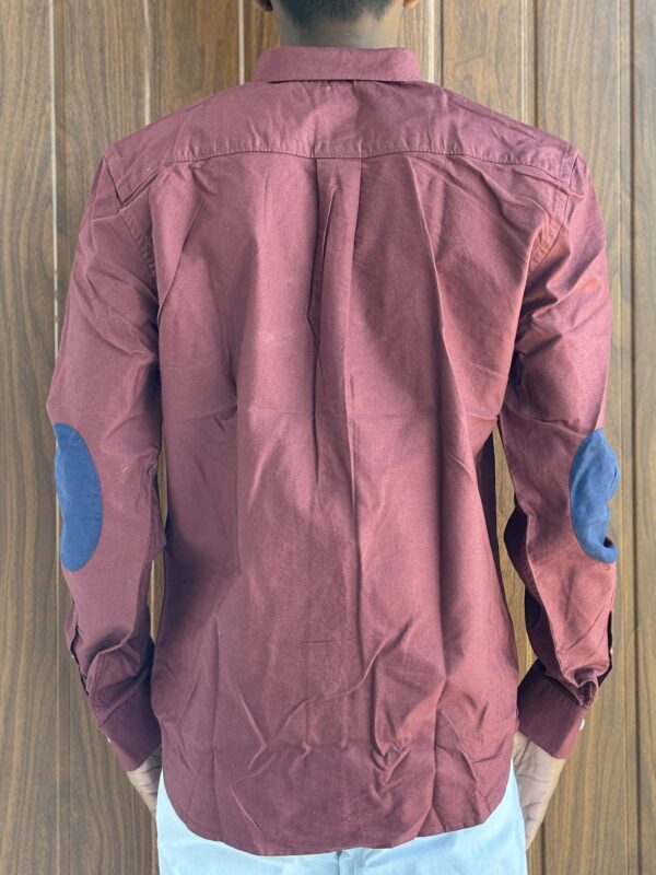 ELBOW PATCH SHIRT(MAROON)