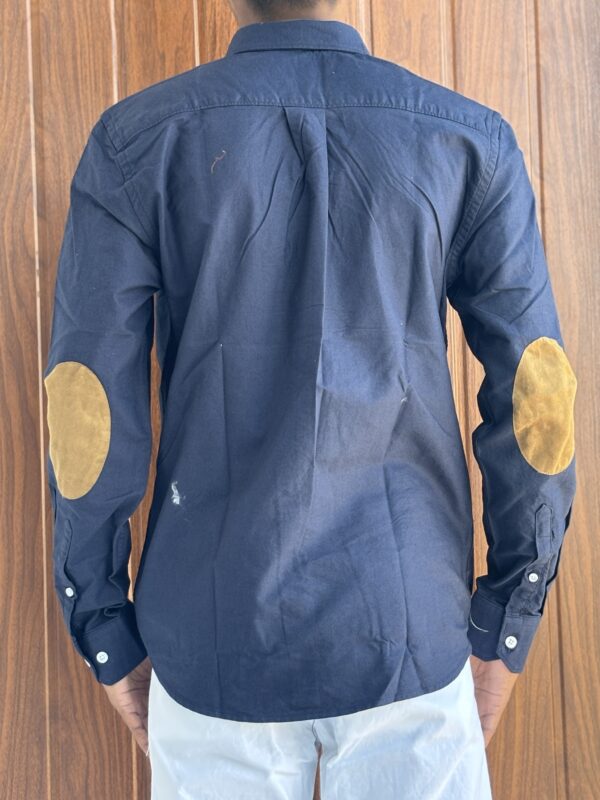 ELBOW PATCH SHIRT(NAVY BLUE)