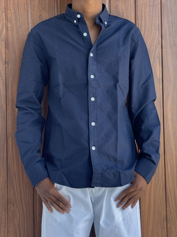 ELBOW PATCH SHIRT(NAVY BLUE) - Image 2