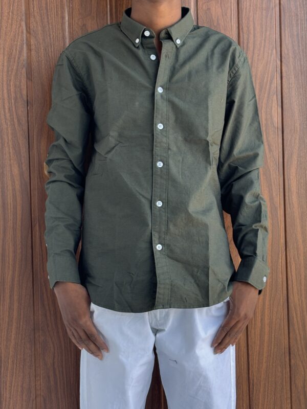 ELBOW PATCH SHIRT(DARK GREEN) - Image 2