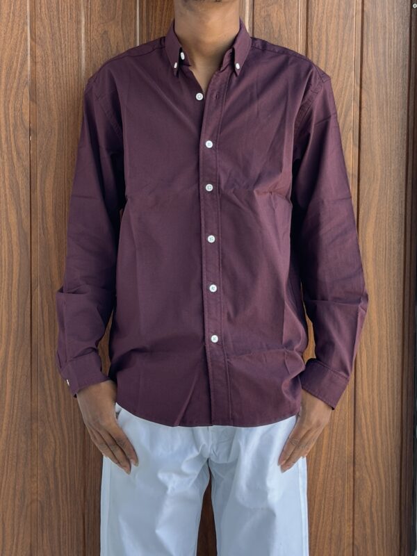 PLAIN SHIRT(WINE RED)