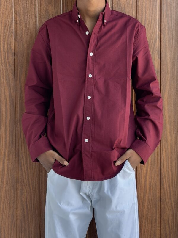 PLAIN SHIRT(MAROON)