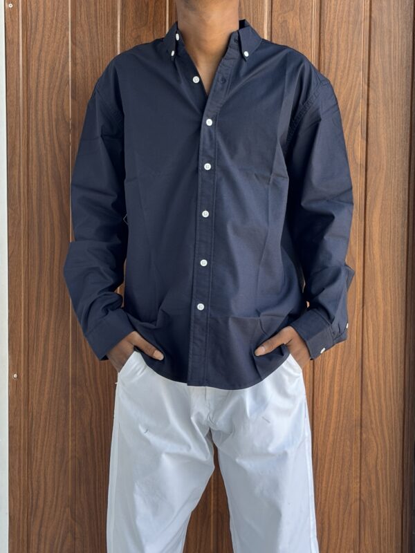PLAIN SHIRT(NAVY BLUE)