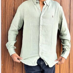 LINEN SHIRT(PISTA GREEN)