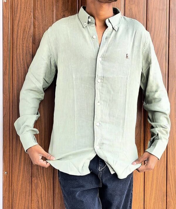 LINEN SHIRT(PISTA GREEN)