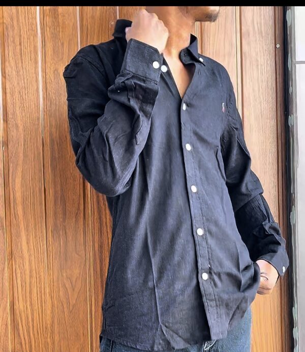LINEN SHIRTS(BLACK)