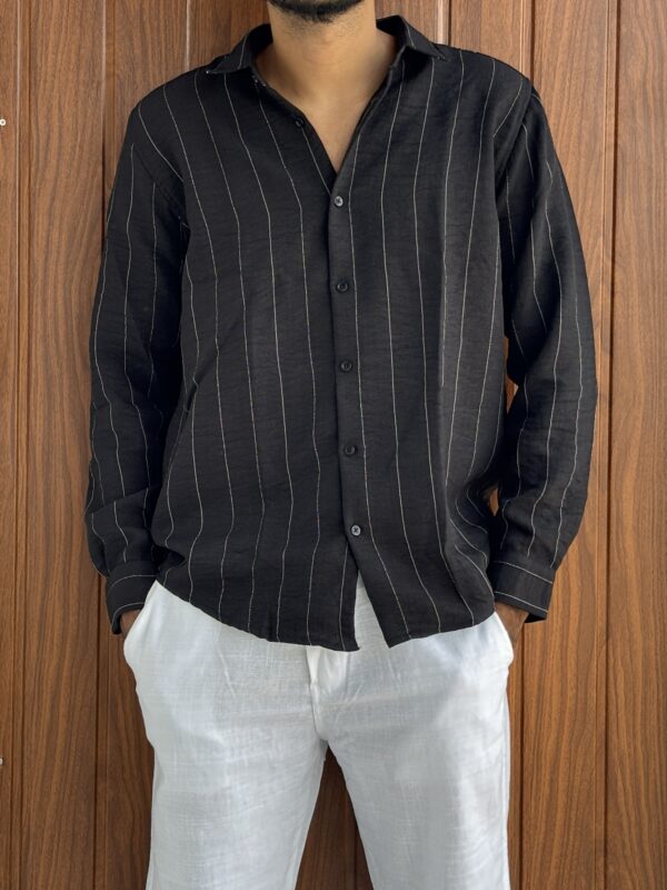 LINEN STRIPES (BLACK)