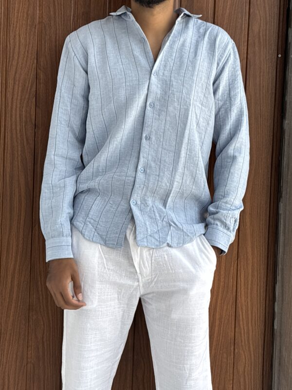 LINEN STRIPES(SKY BLUE)