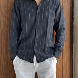 LINEN STRIPES(GRAY)