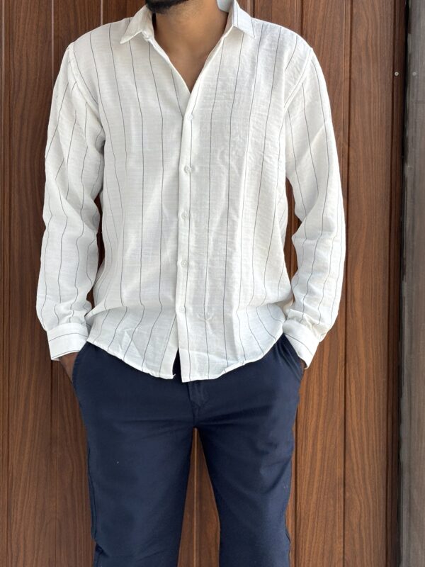 LINEN STRIPES (WHITE)