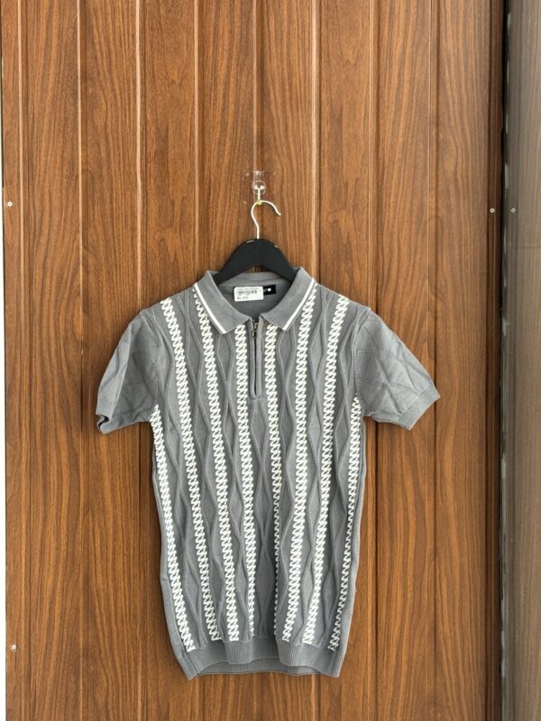 ZIPPER POLOS(GREY)