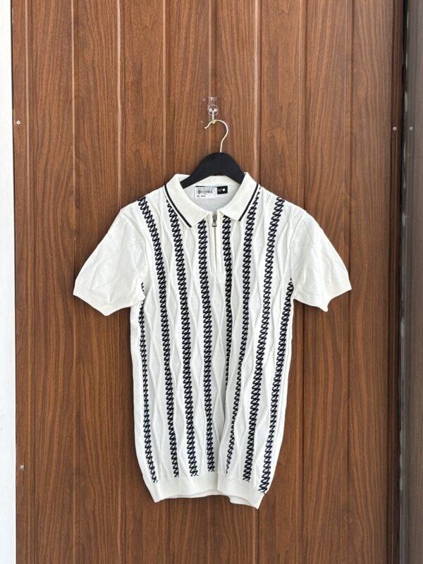 ZIPPER POLOS(WHITE)