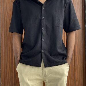 HALF SLEEVE SHIRTS(BLACK)
