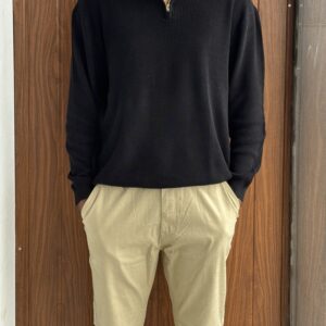 ZIPPER POLOS(BLACK)