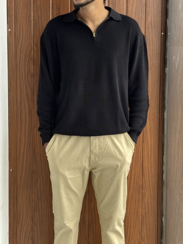 ZIPPER POLOS(BLACK)