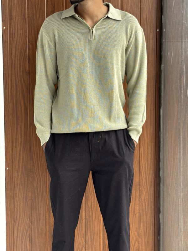 ZIPPER POLOS(GREEN)