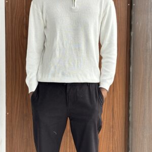 ZIPPER POLOS(WHITE)