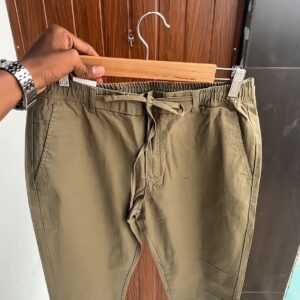 LINEN PANTS(OLIVE GREEN)