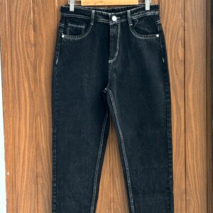MOM FIT PANTS(ACIDWASH BLACK)