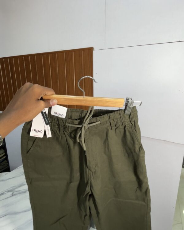 LINEN PANTS(OLIVE GREEN)
