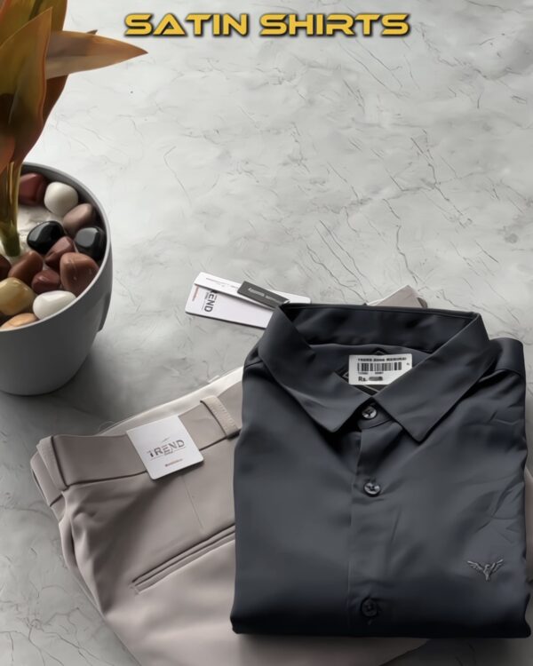 SATIN SHIRTS(GREY)