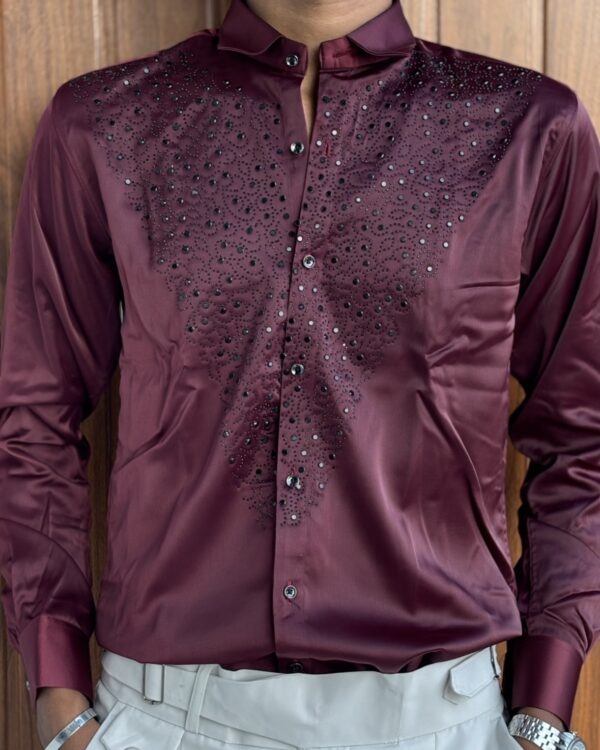 DESIGNER SHIRT(MAROON)