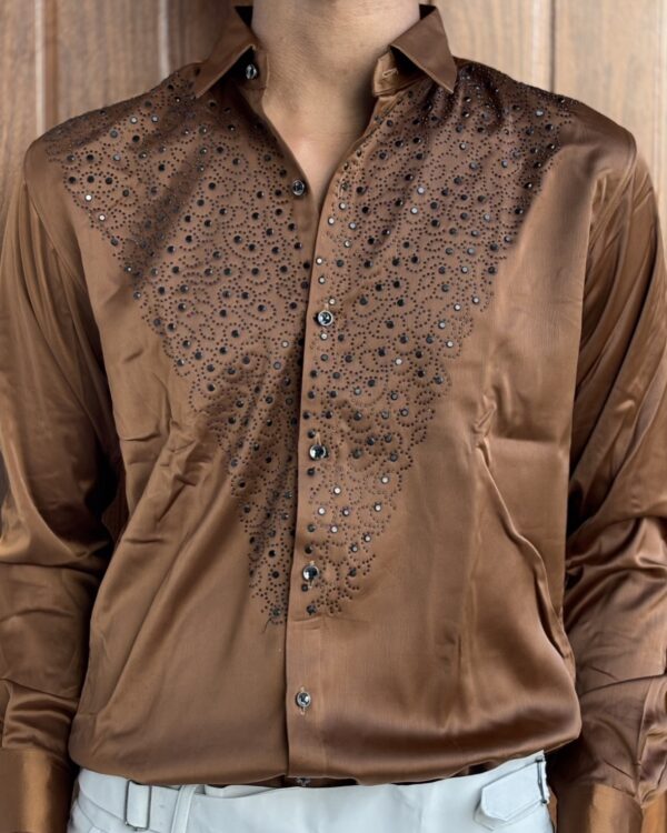 DESIGNER SHIRTS(BROWN)