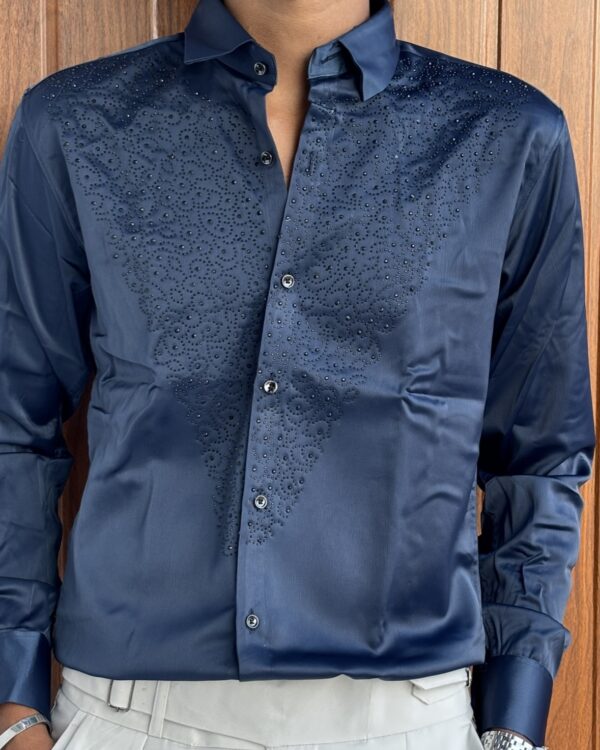 DESIGNER SHIRTS(NAVY BLUE)