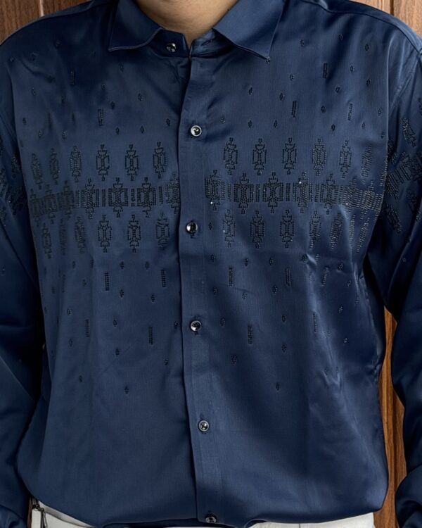 DESIGNER SHIRTS(NAVY BLUE)
