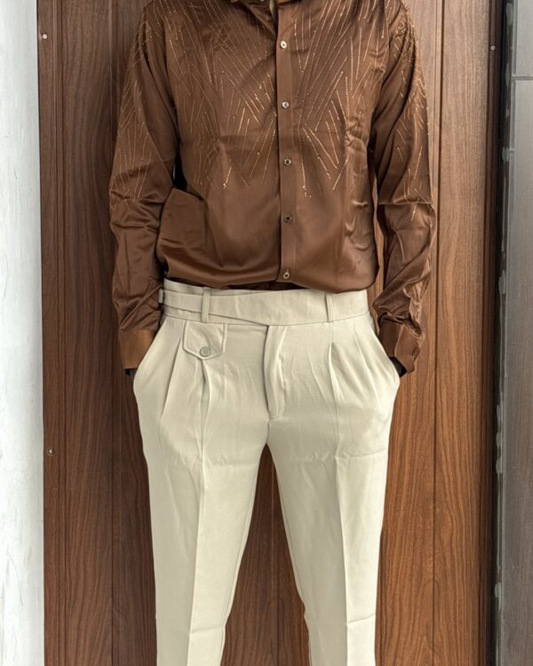 DESIGNER SHIRTS(DARK BEIGE)