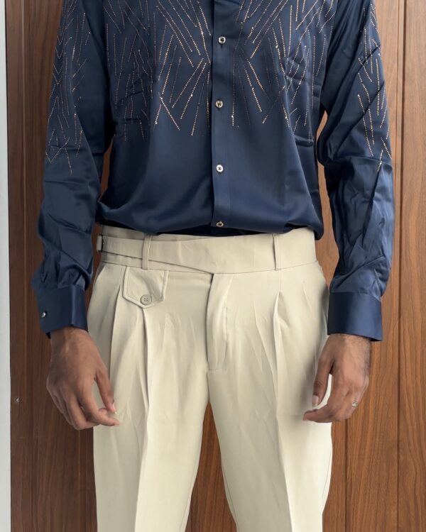 DESIGNER SHIRTS(NAVY BLUE)