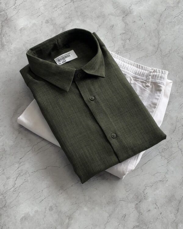 LINEN SHIRTS(OLIVE GREEN)