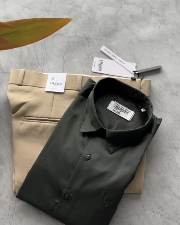 SATIN SHIRTS(DARK GREEN)